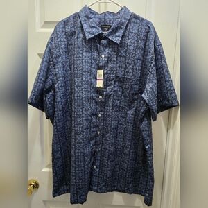 Van Heusen Navy Men's Button-Down Shirt 2xl